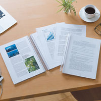 リヒトラブ ツイストリング製本用表紙 A4 乳白 N1835-1 1組(8枚)