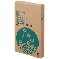 【アウトレット】アスクル ゴミ袋 半透明 スタンダード 高密度 箱タイプ 90L 0.025mm（300枚:100枚×3）バイオマス10% オリジナル