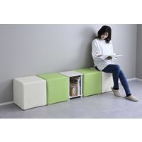 コンフォートワーク キューブスツール　収納付き　幅・奥行き380mm　キューブソファ　アイボリー ACS-3840P(IV) 1台 オリジナル