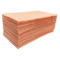 抗菌 カウンタークロス レギュラー オレンジ ふきん レーヨン100% 約30×60cm（1パック（100枚入）×5）シンメイ