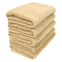 シナップスジャパン ふんわり バスタオル ベージュ　120×60CM　　5枚入　圧縮梱包 1セット15枚（5枚入×3）