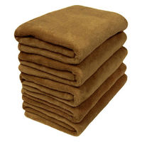 シナップスジャパン ふんわり バスタオル ブラウン　120×60CM　5枚入　圧縮梱包 1セット15枚（5枚入×3）