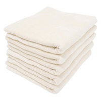 シナップスジャパン シャーリング フェイスタオル ホワイト　80×34CM　5枚入 1セット50枚（5枚入×10）