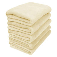 シナップスジャパン ふんわり バスタオル ホワイト　120×60CM　5枚入　圧縮梱包 1セット50枚（5枚入×10）