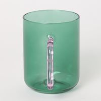 うねうねハンドルガラスマグカップ グリーン LAKOLE/ラコレ