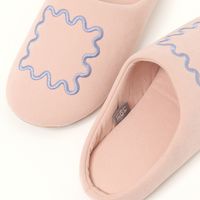 FLOWER刺繍スリッパ ピンク LAKOLE/ラコレ