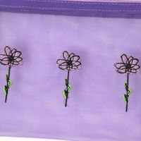 FLOWERメッシュポーチ パープル LAKOLE/ラコレ