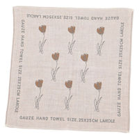 FLOWER今治ガーゼハンドタオル チューリップ 1セット（1枚×2） LAKOLE/ラコレ