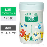 ウェットティッシュ ノンアルコール 除菌 スコッティ ウェットティシュー ポケモン 本体 1個（120枚入）日本製紙クレシア