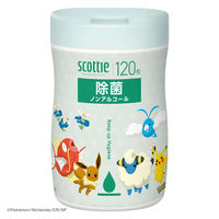 ウェットティッシュ ノンアルコール 除菌 スコッティ ウェットティシュー ポケモン 本体 1セット（1個（120枚入）×14）日本製紙クレシア
