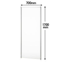 トーカイスクリーン EGシンプルパネル パーテーション クリアタイプ（透明） 高さ1700×幅700mm EG-1707EB （飛沫防止）1枚（わけあり品）