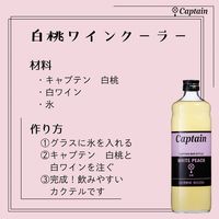 シロップ 割り材 業務用 キャプテン 白桃 瓶 600ml 1本 かき氷 カキ氷