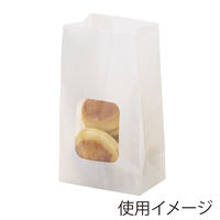 NF窓付耐油角底袋  9 - 6 白無地 1袋（100枚入）