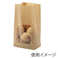 NF窓付耐油角底袋 No.4 未晒無地 1袋（100枚入）