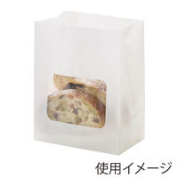 NF窓付耐油角底袋 13 - 8 白無地 1袋（100枚入）