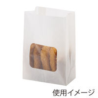 NF窓付耐油角底袋 11 - 6 白無地 1箱（2000枚：100枚入×20袋）