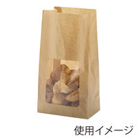 NF窓付耐油角底袋 No.6 未晒無地 1箱（1000枚：100枚入×10袋）