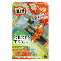 入浴剤 炭酸 アソート 温泡 グリーンティーセレクト 1セット（1箱（2種×6錠入）×4） 湯色 色付き透明タイプ アース製薬