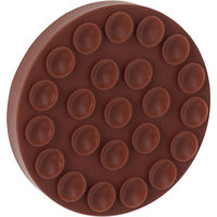 光 エッジ付吸盤防振ゴム バラ 茶77mm B-KQEG-77 1個（直送品）