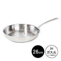 ステンレス製フライパン 26cm IH・ガス火対応 ホワイトスチール PM-P26SSHK 1個 マイヤージャパン