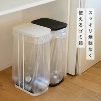 ライズクリエイション ゴミ箱　45L ホワイト R0528ーA 1個 フレーム型 ゴミ袋ホルダー 高さ60cm ふた付き