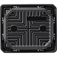 エフピコ 刺身容器 涼角 20-17 黒 55002017 1ケース(600個(50個×12))（直送品）