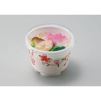 リスパック デザートカップ バイオ 茶碗蒸し S-245 シロ 花 H10T882 1ケース(1000個(50個×20))（直送品）