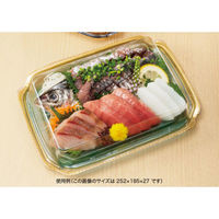 リスパック 刺身容器 バイオ 華ノ枠 25-14B エレガグリーン FHNW557 1ケース(600個(50個×12))（直送品）