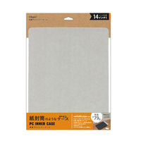ナカバヤシ 14インチタブレット用 インナーケース ウォッシャブルペーパー グレー SZC-FC142405GY 1個