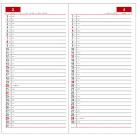 ダイゴー 【2026年版】アポイント デスク スリム 1週間+横罫 月曜始 ブラック E1039 1冊（直送品）