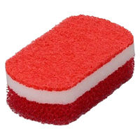 キッチンスポンジ 3層構造 トリプルスポンジ 食器用スポンジ スマートホーム2 レッド 赤 337809 5個 オーエ
