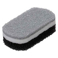 キッチンスポンジ 3層構造 トリプルスポンジ 食器用スポンジ スマートホーム2 ブラック 337811 5個 オーエ