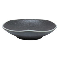 美濃陶苑 陶磁器 白抜き丹波黒変形三角鉢中 28-3-3 1セット(5個入)（直送品）