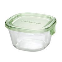 耐熱ガラス 保存容器 グリーン 角型 3点セット パック&レンジ PSC-PRN3G1 iwaki（イワキ）