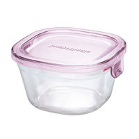 耐熱ガラス 保存容器 ピンク 角型 3点セット パック&レンジ PSC-PRN3P1 iwaki（イワキ）
