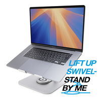 アーキサイト LIFT UP SWIVELーSTAND BY ME 回転ノートPCスタンド AS-LSBM-SL 1台