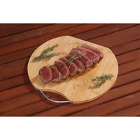 不二貿易 まな板 32cm D型 竹製 持ち手付き バンブーカッティングボード 460224 1個（直送品）