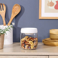 不二貿易 保存容器 800ml PUSH 空気が抜けるキャニスター 461026 1個（直送品）