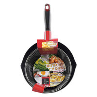 パール金属 フライパン 22cm IH対応 ザル付き メモリ付き レッド 472290 1個（直送品）