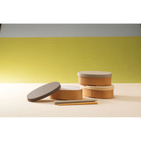 カノー 弁当箱 475ml 1段 やさしい彩り抗菌小判弁当 曲げわっぱ キナリ 472824 1個（直送品）