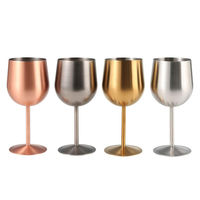 ワイングラス 350ml STAINLESS STEEL WINE GLASS M.COPPER GOLD GUN 478616 1個（直送品）