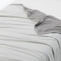 無印良品 綿ガーゼ 綿混ベロア リバーシブルブランケット Ｄ １８０×２００ｃｍ グレー 良品計画