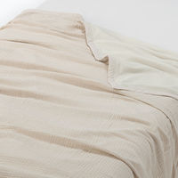 無印良品 綿ガーゼ 綿混ベロア リバーシブルブランケット Ｓ １４０×２００ｃｍ ベージュ 良品計画