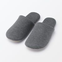 無印良品 綿鹿の子履き心地やわらか足なりスリッパ Ｍ ２２．５～２５ｃｍ用 グレー 良品計画