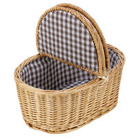 パール金属 ピクニックバスケット蓋付(オーバル)Large UT-1026 1個（直送品）