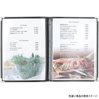 シンビ メニューブック スリムB-ABW バインダー(A4) レッド 00386949 1袋(1個)（直送品）