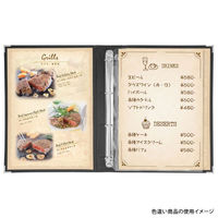 シンビ メニューブック BOLD BINDER ABW バインダークリアアメリカンA4-6P 茶 00389505 1袋(1個)（直送品）