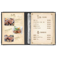 シンビ メニューブック BOLD BINDER ABW バインダークリアアメリカンA4-6P 黒 00389528 1袋(1個)（直送品）