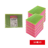 キクロン 衛生資材 給食用スポンジ10P ピンク F-600 00788402 1ケース(12個(1個×12))（直送品）