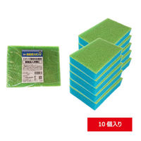 キクロン 衛生資材 給食用スポンジ10P ブルー F-603 00788403 1ケース(12個(1個×12))（直送品）